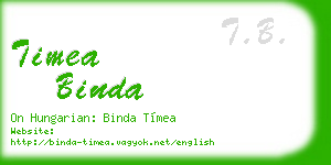 timea binda business card